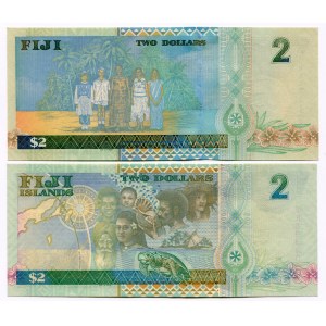 Fiji 2 x 2 Dollars 1996 & 2000
