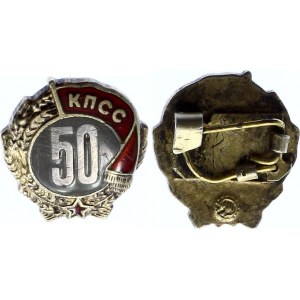 Russia - USSR Badge 50 Years of Stay in the CPSU