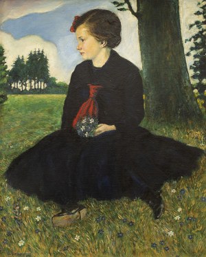 Alois ERBACH (1888 - 1972), Dziewczynka w parku