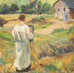 Erich DUMMER (1889 - 1929), Malarz przy sztaludze, n.d.