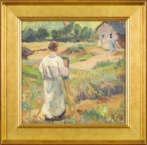 Erich DUMMER (1889 - 1929), Malarz przy sztaludze, n.d.