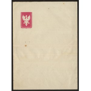 Patriotisches Briefpapier, weißer Adler auf rotem Hintergrund.
