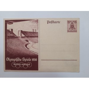 Karta pocztowa z okazji Igrzysk Olimpijskich Berlin 1936 r. 15+10