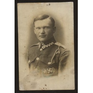 4 pułk piechoty legionów. Na zdjęciu podoficer Wydra 1919 r.. Lwów.