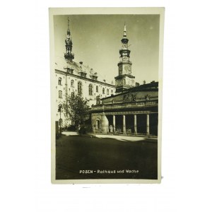 POZNAŃ Posen Rathaus und Wache, , pocztówka II wojna światowa