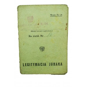 LEGITYMACJA JUNAKA 1948 rok dla starszego junaka z Komendy w Swarzędzu