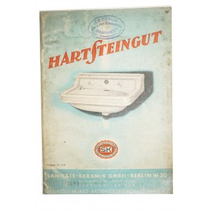 ILUSTROWANY KATALOG ARMATURY SANITARNEJ Hartsteingut, listopad 1938r.