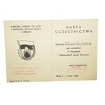 [HARCERSTWO] III HARCERSKIE OGÓLNOPOLSKIE IGRZYSKA ZIMOWE Karta Uczestnictwa, 8-10 luty 1952r. Wisła