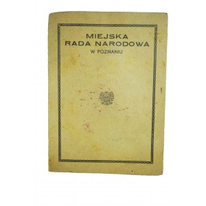 [MRN POZNAŃ] Legitymacja Miejska Rada Narodowa w Poznaniu, dat. 24.V.1956r.