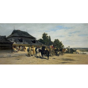 Szerner Władysław, PRZED KRAKOWSKĄ KARCZMĄ, 1877