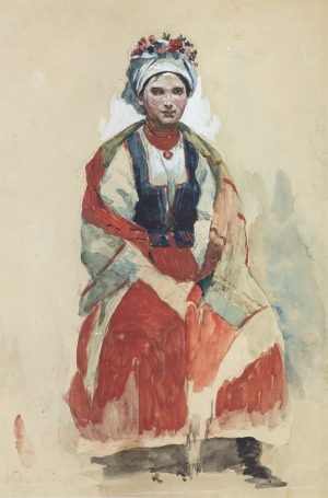 Tetmajer Włodzimierz, PORTRET ŻONY, 1890