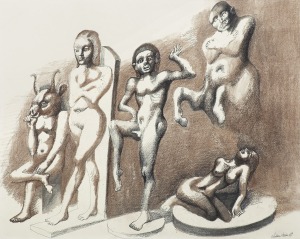 Lebenstein Jan, AU SOUS-SOL DU LOUVRE (W PODZIEMIACH LUWRU), 1969