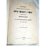 ŁUKASZEWICZ-  KRÓTKI HISTORYCZNO-STATYSTYCZNY OPIS MIAST I WSI W DZISIEJSZYM POWIECIE KROTOSZYŃSKIM t.1-2