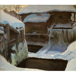 Ferdynand Ruszczyc, Młyn zimą, 1902