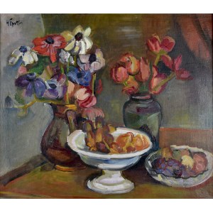 Henryk EPSTEIN (1891 - 1944), Martwa natura z kwiatami i owocami