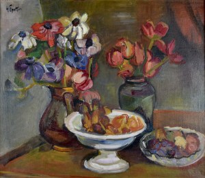 Henryk EPSTEIN (1891 - 1944), Martwa natura z kwiatami i owocami