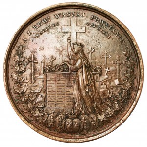 Polska, medal żałobny Poległym na ulicach Warszawy 1861 r.