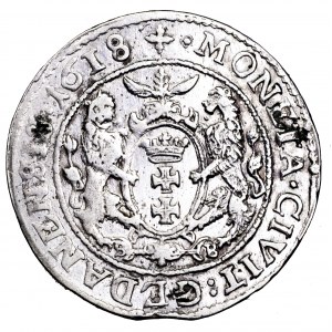 Zygmunt III Waza, ort 1618, Gdańsk - krzyż