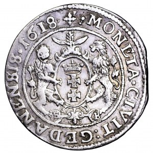 Zygmunt III Waza, ort 1618, Gdańsk - krzyż i ozdobnik