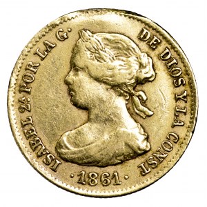 Hiszpania, Izabela, 20 reali 1861