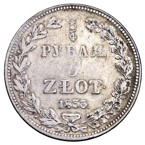 Zabór Rosyjski, 3/4 rubla - 5 złotych 1833 NG - pierwszy rocznik