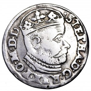 Stefan Batory, trojak 1585, Olkusz - GH