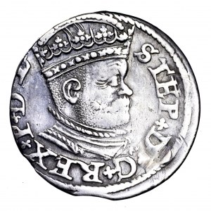 Stefan Batory, trojak 1586, Ryga