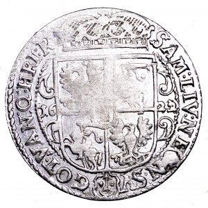 Zygmunt III Waza, ort 1622, Bydgoszcz - przebita data, dwa krzyże na jabłku