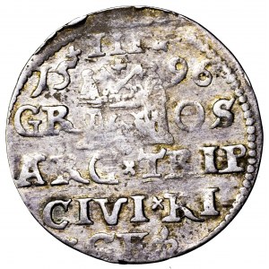 Zygmunt III Waza, trojak 1596, Ryga