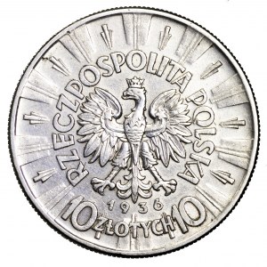 II Rzeczpospolita, 10 złotych 1936, Piłsudski