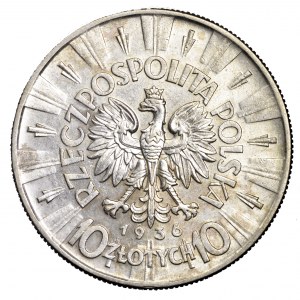 II Rzeczpospolita, 10 złotych 1936, Piłsudski