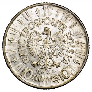 II Rzeczpospolita, 10 złotych 1936, Piłsudski