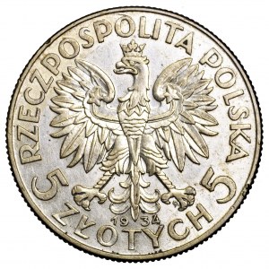 II Rzeczpospolita, 5 złotych 1934, Polonia