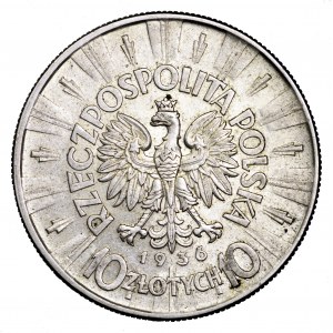 II Rzeczpospolita, 10 złotych 1936, Piłsudski