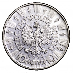 II Rzeczpospolita, 10 złotych 1936, Piłsudski