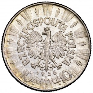 II Rzeczpospolita, 10 złotych 1936, Piłsudski