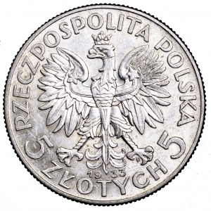 II Rzeczpospolita, 5 złotych 1933, Polonia