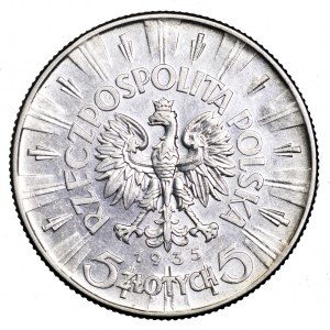 II Rzeczpospolita, 5 złotych 1935, Piłsudski