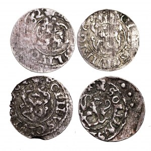 Szwecja, Okupacja Rygi i Inflant, Karol XI, zestaw 4 szelągów - rzadsze