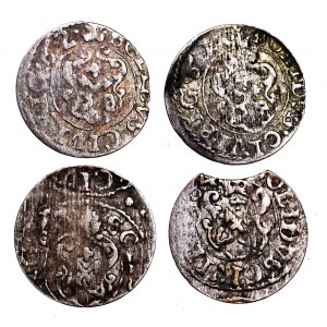 Szwecja, Okupacja Rygi i Inflant, Karol XI, zestaw 4 szelągów - rzadsze