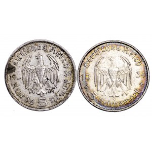 Niemcy, zestaw 2 monet 5 marek