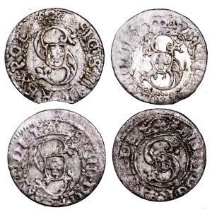 Zygmunt III Waza, zestaw 4 szelągów ryskich