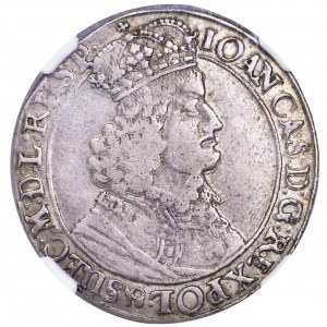 Jan II Kazimierz, półtalar 1650, Gdańsk - ogromna rzadkość