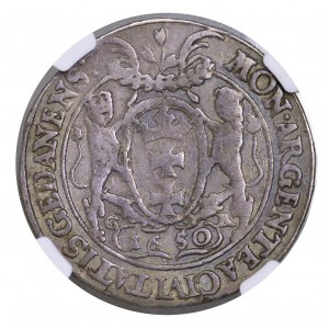 Jan II Kazimierz, półtalar 1650, Gdańsk - ogromna rzadkość