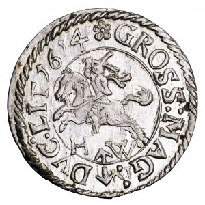 Zygmunt III Waza, grosz 1614 HW, Wilno - rzadki i przepiękny