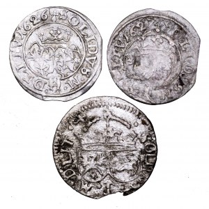 Zygmunt III Waza, zestaw 3 szelągów litewskich (1616,1626,1627)