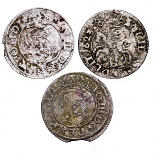 Zygmunt III Waza, zestaw 3 szelągów litewskich (1623, 1626, 1627)