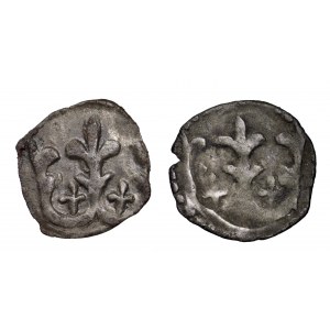 Władysław Jagiełło, zestaw 2 denarów koronnych