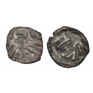 Władysław Jagiełło, zestaw 2 denarów koronnych