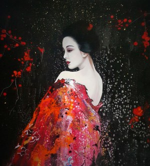 Patrycja Kruszyńska – Mikulska, z cyklu Kimono i wachlarz, Geisha III, 2020